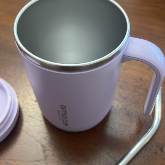 Insulated coffee cup purple. Comes with straw and lid new 450 ml office cup - Picture 13 of 15